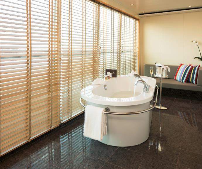 Relax in the solarium on board the Seabourn Sojourn.