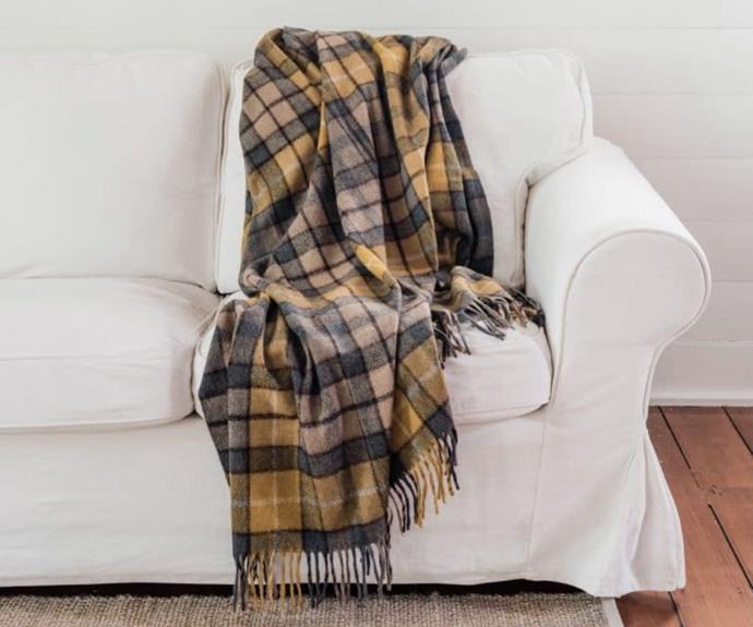 **The Grampions Goods Co. recycled wool Scottish tartan blanket, $179 at [Hardtofind](https://click.linksynergy.com/deeplink?id=bbwaLgc15mM&mid=42450&u1=gt&murl=https%3A%2F%2Fwww.hardtofind.com.au%2F264245_recycled-wool-scottish-tartan-blanket|target="_blank")**

Made from recycled wool, this soft tartan piece makes a grand picnic blanket or throw on the sofa.
<br><br>
**[SHOP NOW](https://click.linksynergy.com/deeplink?id=bbwaLgc15mM&mid=42450&u1=gt&murl=https%3A%2F%2Fwww.hardtofind.com.au%2F264245_recycled-wool-scottish-tartan-blanket|target="_blank")**