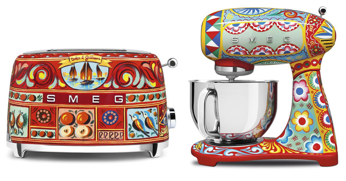 smeg toaster and kettle dolce gabbana