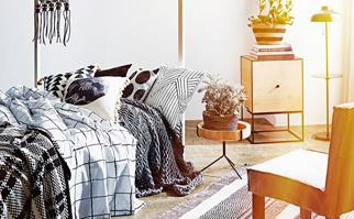 Clash patterns in your bedroom for a fresh look