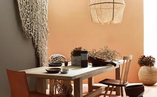 Dining room with neutral tone