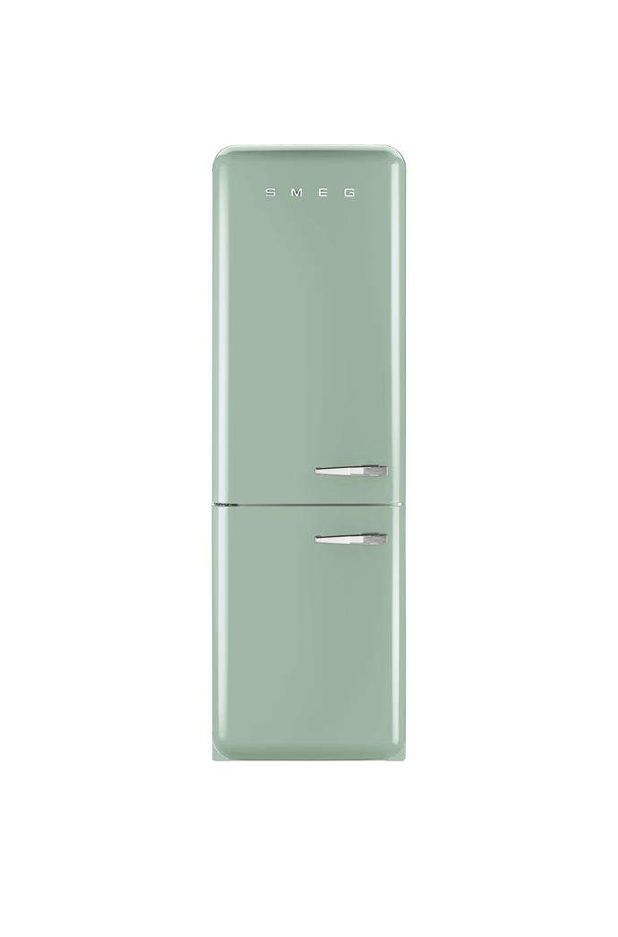 A shapely 1950s-style fridge is all the more irresistible when it's in a retro shade of green. FAB 32 **two-door refrigerator-freezer**, $5690, from [Smeg](http://www.smeg.com.au/product/fab32rpgna1/?utm_campaign=supplier/|target="_blank").