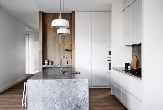 **Room #17 by [Mim Design](http://www.mimdesign.com.au/?utm_campaign=supplier/|target="_blank")** Contemporary lines are softened with tonal and textural details in this kitchen on Victoria’s Mornington Peninsula. “Everything is refined but with an artisan sensibility,” says senior interior designer Kristiina Morgan, who worked with Miriam on the project. A limestone island bench is combined with driftwood-toned floors and white cabinetry to round out a palette reminiscent of the rugged coastline nearby. Photo: Sharyn Cairns.