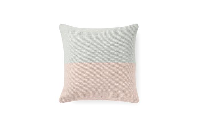 A cushion that feels as soft as it looks. Kloft **cushion** in Almond Pink, $59.95, from [Country Road](http://www.countryroad.com.au/Product/60182689-9425/Kloft-Cushion/?utm_campaign=supplier/|target="_blank").