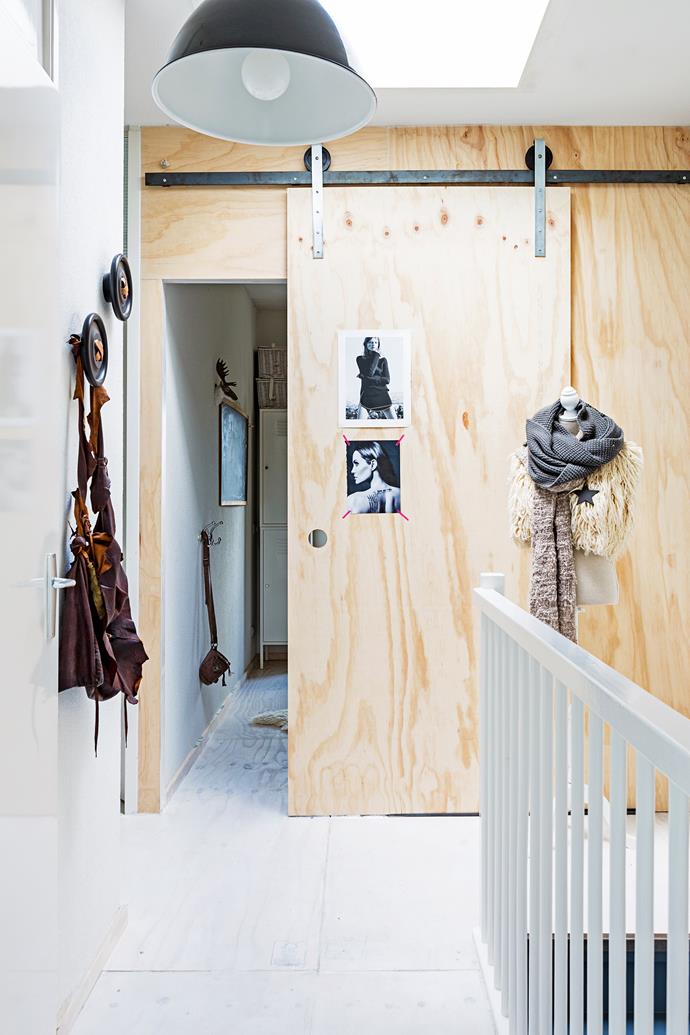 To save space, the kids’ bedrooms have cool plywood roller doors – they can’t be slammed either!