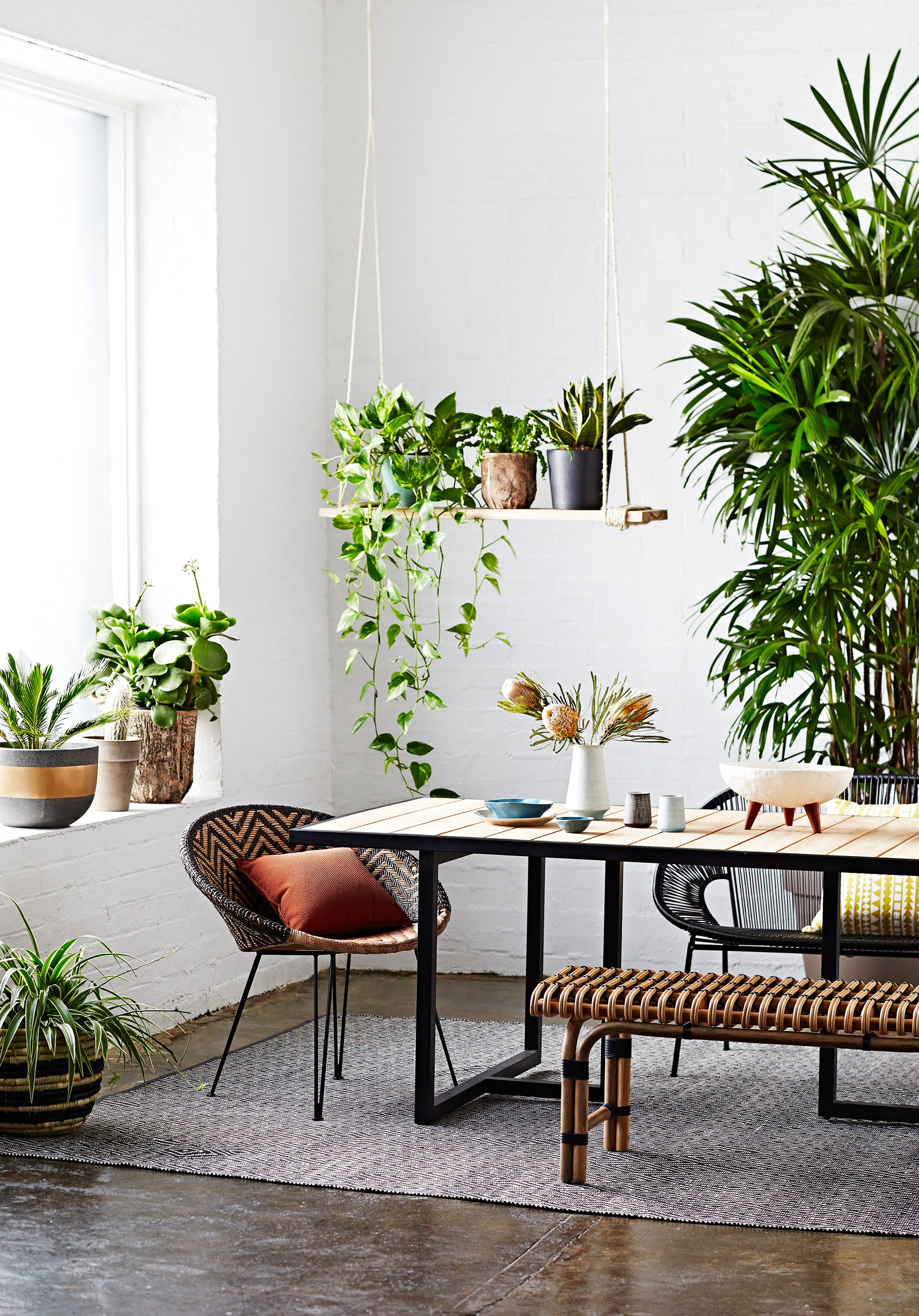 Don't be afraid to bring your garden indoors. Photo: Mike Baker / Australian House & Garden
