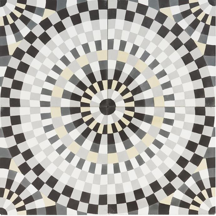 Handmade from encaustic cement, these French Mosiac Cement unglazed tiles (200X200MM) from [Jatana Interiors](http://www.jatanainteriors.com.au//?utm_campaign=supplier/|target="_blank") are suitable for walls and floors inside the home as well as covered areas on the deck or terrace.