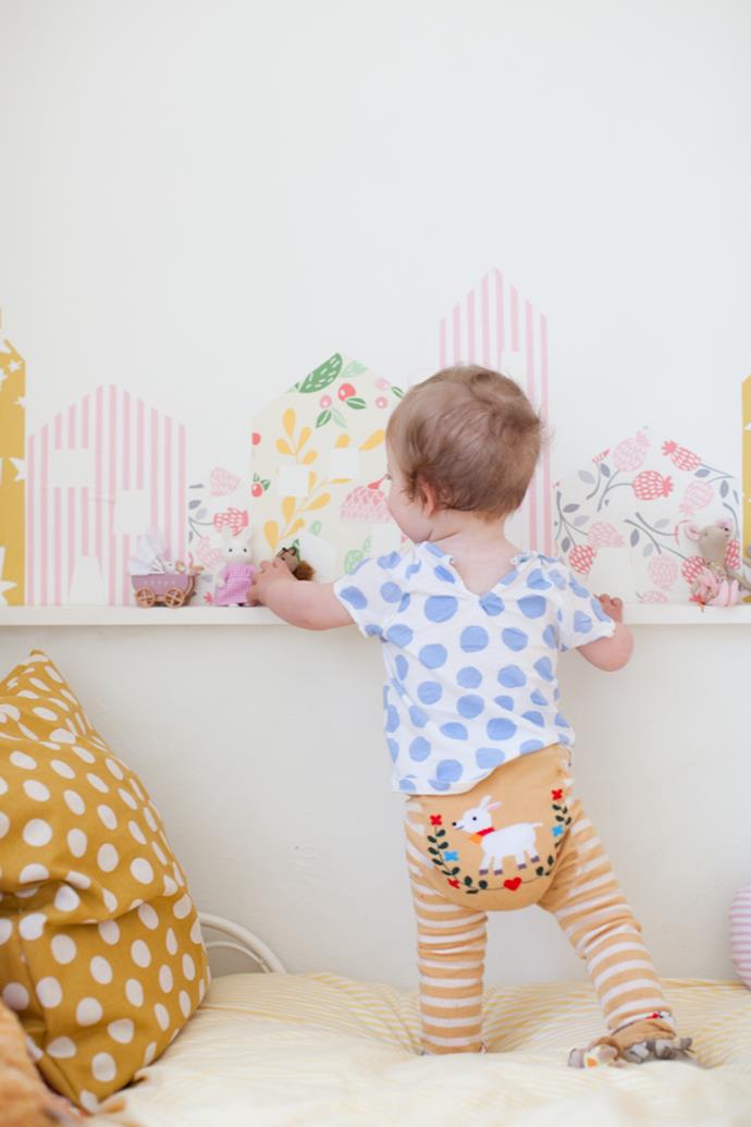 **Kids rooms:** Cut out some house shapes in various patterns for a cute wall decal in a children's bedroom. Get the DIY [here](http://www.thislittlestreet.com/blog/2015/06/01/diy-row-of-wallpaper-houses/?utm_campaign=supplier/|target="_blank"|rel="nofollow"). Photo via [This Little Street](http://www.thislittlestreet.com/blog/?utm_campaign=supplier/|target="_blank"|rel="nofollow")