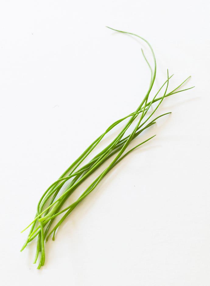 Chives produce a subtle, onion-like flavour that makes them perfect for salads, garnishes and to top winter soup.
