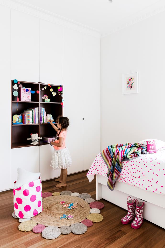 Alessia shows off pretty jewellery boxes and books on her display shelves, while her brother prefers to feature Lego in his. Bedlinen, basket and artwork, [Lilly & Lolly](http://www.lillyandlolly.com.au/?utm_campaign=supplier/|target="_blank"). Smart buy: Daisy rug, from $210, [Lilly & Lolly](http://www.lillyandlolly.com.au/?utm_campaign=supplier/|target="_blank").