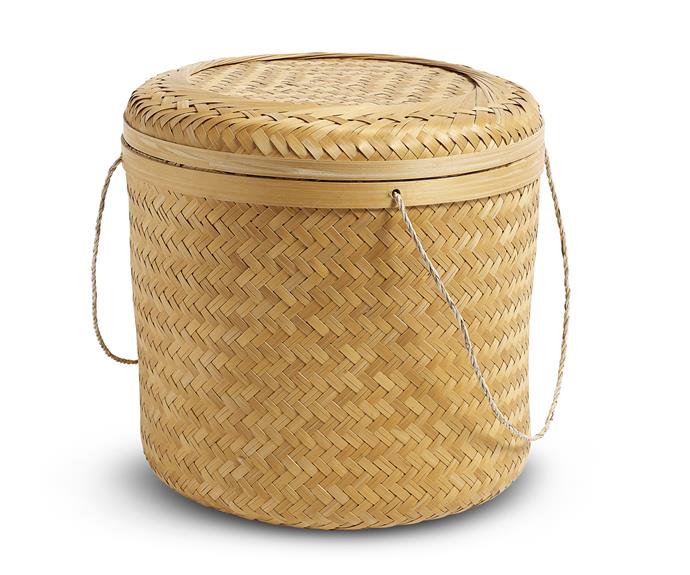 Hay bamboo basket, from $55, from [Cult](http://www.cultdesign.com.au/?utm_campaign=supplier/|target="_blank").