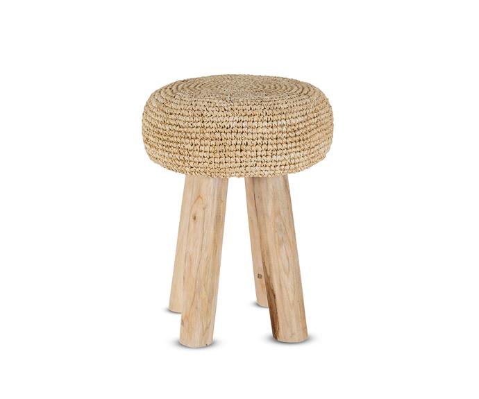 ‘Piccadilly’ woven topped stool, $149, from [Papaya](http://www.papaya.com.au/?utm_campaign=supplier/|target="_blank").