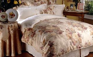 Dated floral bedspread