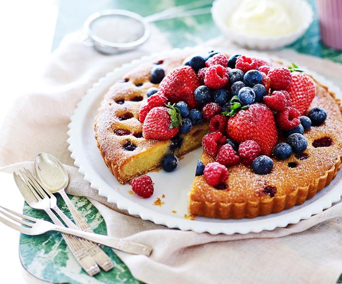 Berry and frangipane tart