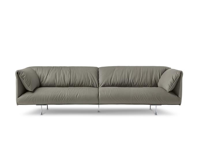 Elegantly folded leather forms the enveloping ‘Antohn’ sofa, $18,909 from [Cult](http://cultdesign.com.au/|target="_blank"), for Poltrona Frau.