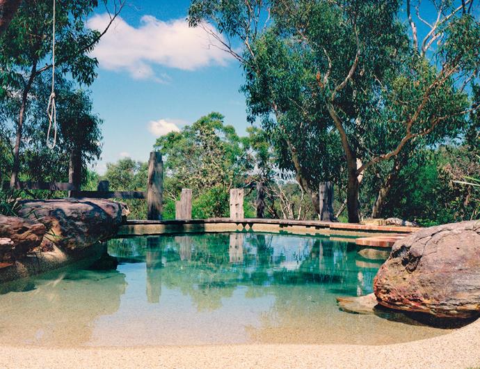 An idyllic location enabled the homeowners to create a billabong-style pool with real wow factor. The floor drops away very gradually, making this type sloping entry even safer for children. The total cost of the 15x8m pool, by pool builder Manfred Wiesemes, was about $150,000.