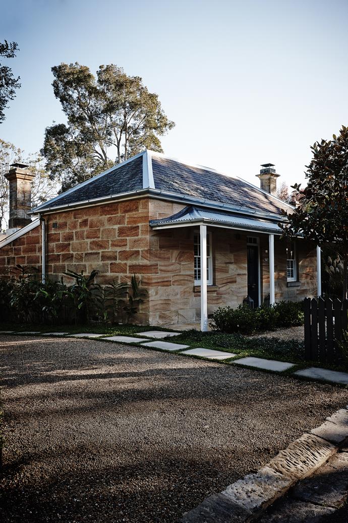 From the street, the original sandstone cottage retains its heritage appeal.