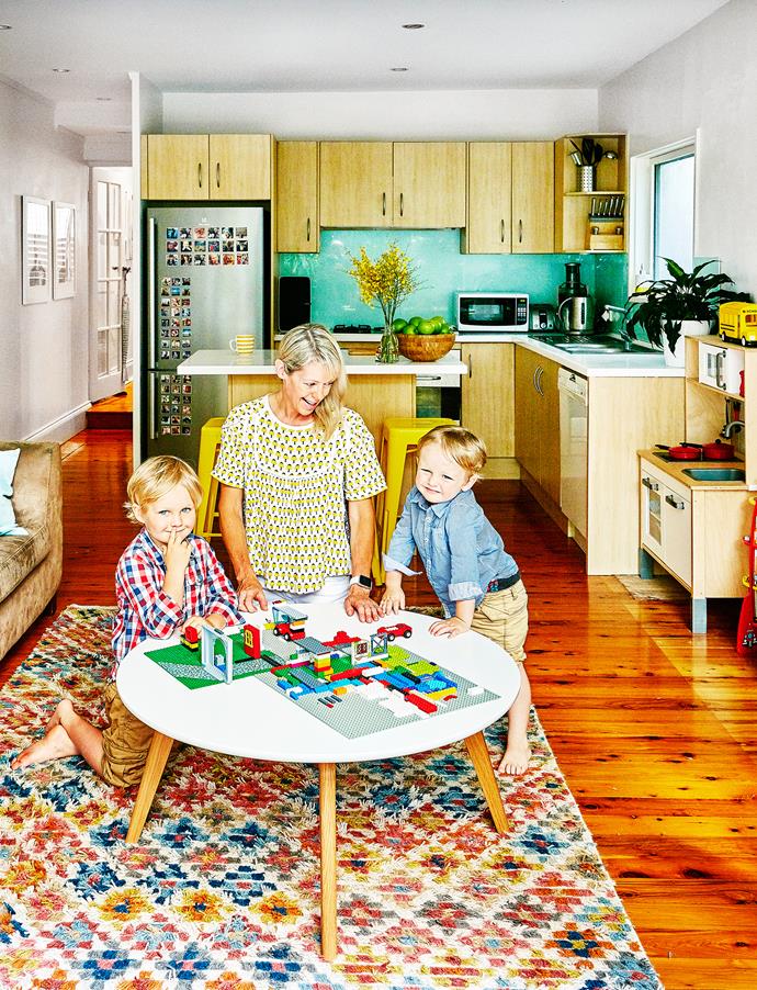 Kirsty’s home has lots of child-friendly furniture, like this Jolanda coffee table from [Interior Secrets](https://www.interiorsecrets.com.au/|target="_blank").