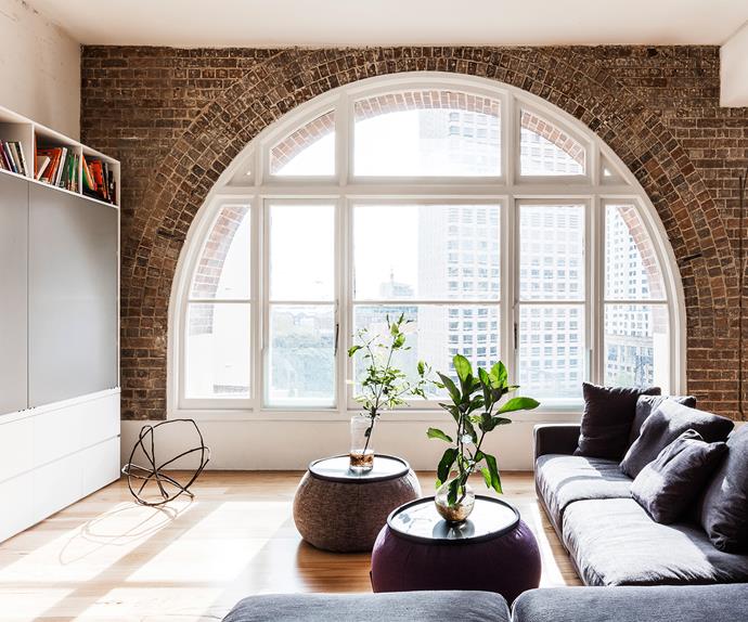 arched warehouse window
