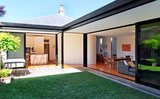 l-shaped house extension