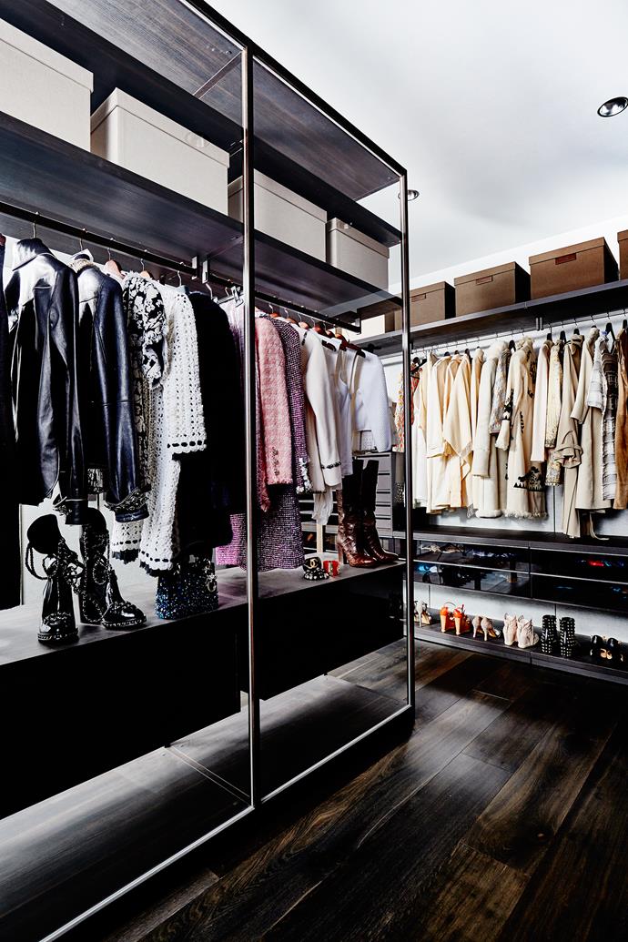 A [Poliform](http://www.poliformaustralia.com.au/|target="_blank"|rel="nofollow") dressing room houses Heidi’s fabulous wardrobe.