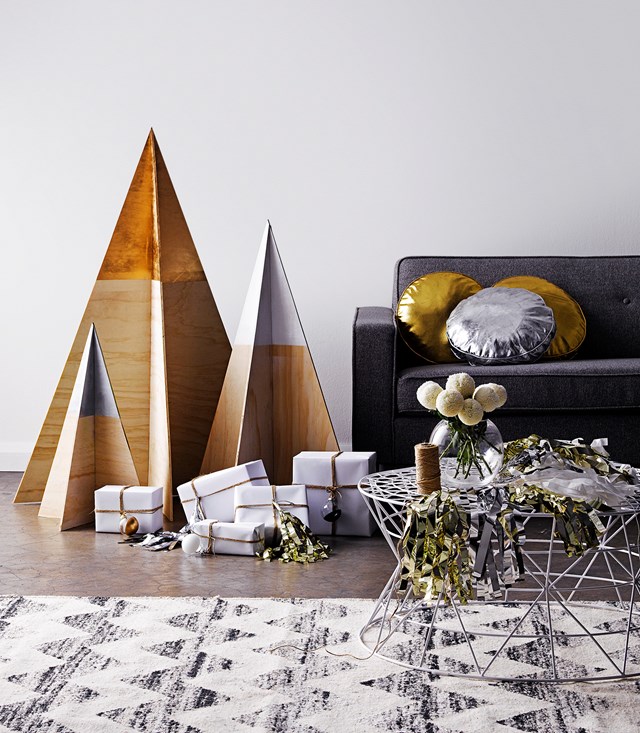 **[Plywood Christmas tree](https://www.homestolove.com.au/diy-plywood-christmas-tree-4327|target="_blank")**
<br></br>
This [alternative Christmas tree idea](https://www.homestolove.com.au/16-alternative-christmas-tree-ideas-13409|target="_blank") is a stylish step-up from artificial varieties, plus you can use it year after year! You can choose to make a cluster of three or, just one standalone tree, depending on how much room you have.