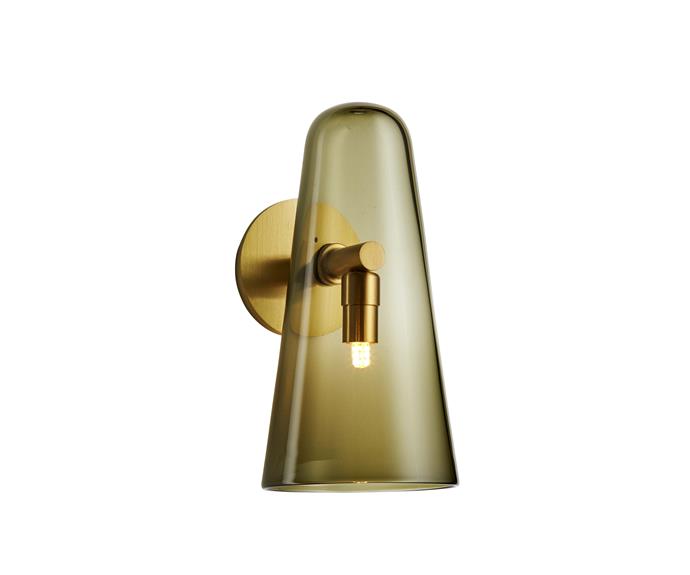 ‘Domi’ wall sconce, from $1300, from [Articolo Architectural Lighting](http://articoloarchitecturallighting.com.au/).