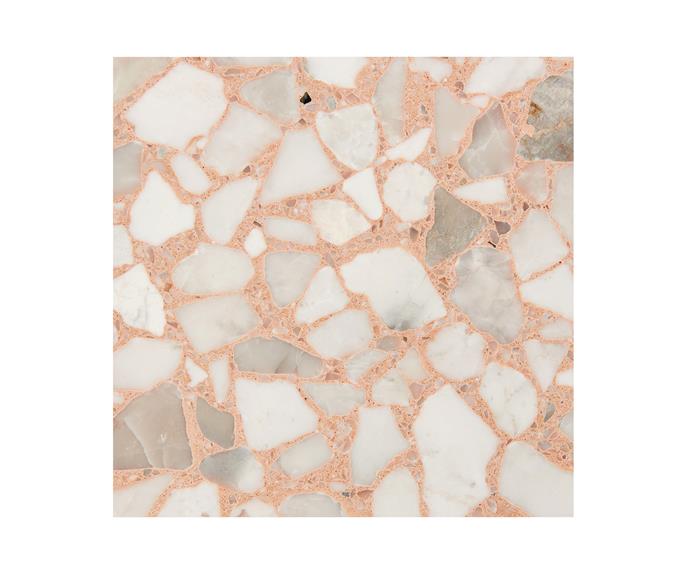 Coral terrazzo tile, from $160/sqm, from [Fibonacci Stone](http://www.fibonaccistone.com.au/).