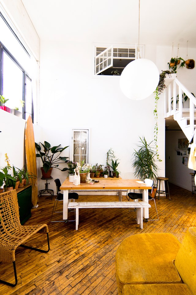 Living in [a loft apartment the heart of NYC](https://www.homestolove.com.au/urban-jungle-a-new-york-loft-filled-with-indoor-plants-4918|target="_blank") resulted in this couple craving a connection to nature. Introducing a huge variety of indoor plants fixed this and they now use any spare surface as a plant stand – including tables, stools and windowsills – to breathe life into their urban abode. *Photo: Ida Magntorn / Living Inside*