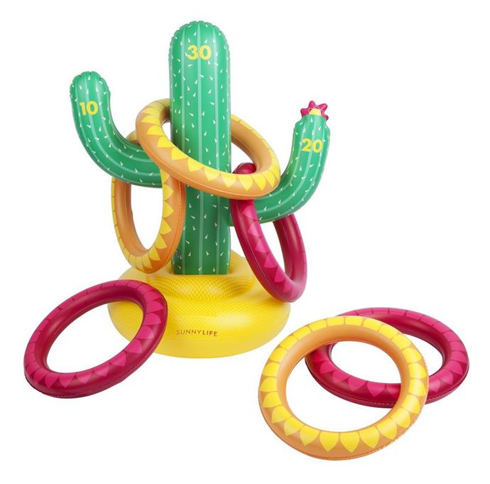 If you're lucky enough to have a pool, the inflatable cactus ring tossing game will be an instant hit this season. Challenge your family to a game and see who holds the highest score by the end of summer.

[Sunny Life inflatable ring toss cactus game](https://www.sunnylife.com.au/products/inflatable-ring-toss-game-cactus-ss18), $36.95