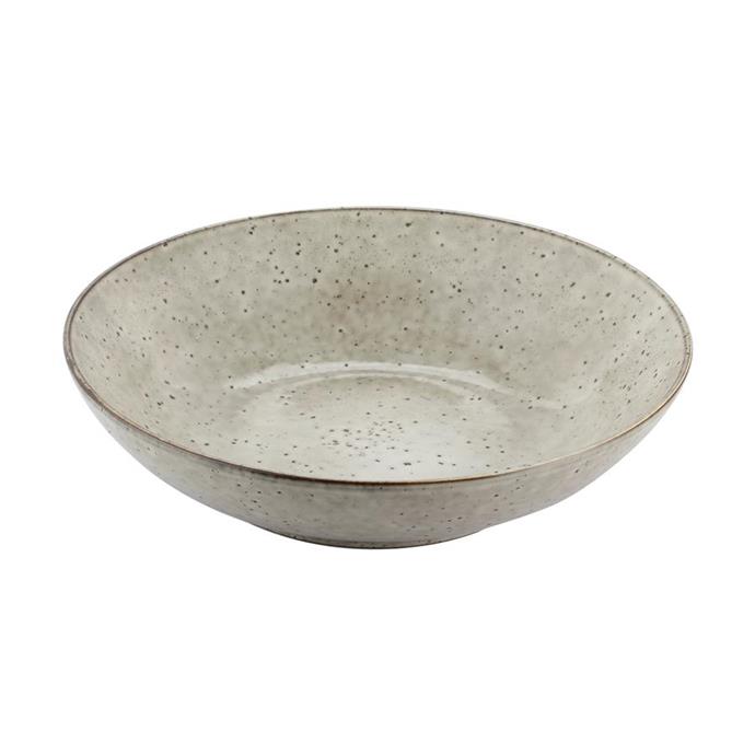 Dimpled large bowl in light grey, $3.