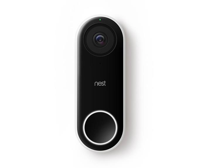 **Nest Hello**. Home security no longer means unsightly alarms or intrusive CCTV cameras. The [Nest Hello](https://nest.com/doorbell/nest-hello/overview/|target="_blank"|rel="nofollow") keeps track of who's turning up at your front door 24/7 through person, sound and motion alerts, instantly streaming live HD video to your phone. It's smart enough to recognise faces and is able to determine the difference between a stranger and someone you know. And you can even pre-record messages when you're away from home — perfect for directing that midweek delivery driver.