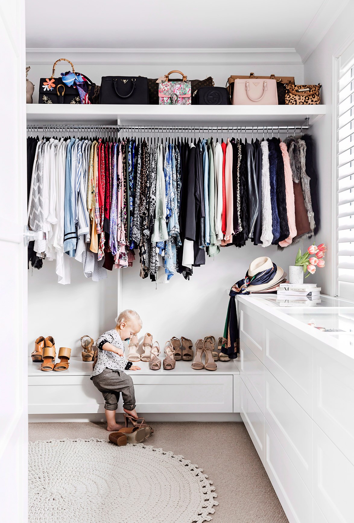 Is your wardrobe quite literally bursting at the seams? Let this beautiful wardrobes inspire you to [organise your own](https://www.homestolove.com.au/how-to-organise-your-wardrobe-6984|target="_blank"). You'll be amazed at how much time you save in the morning! *Photo:* Maree Homer / *bauersyndication.com.au*