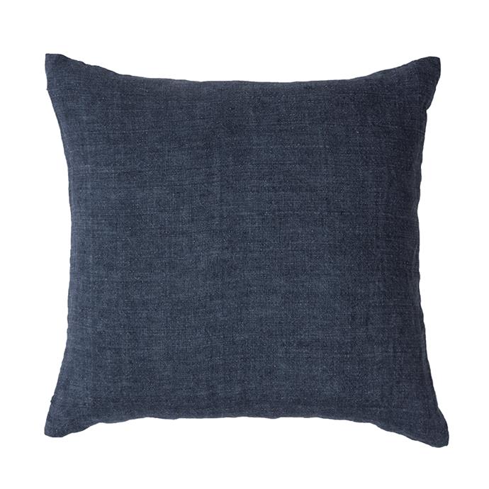 Malmo Linen Cushion Denim (50 x 50cm), $59.99, [Adairs](https://www.adairs.com.au/homewares/cushions/home-republic/malmo-linen-cushion-in-denim/|target="_blank"|rel="nofollow")