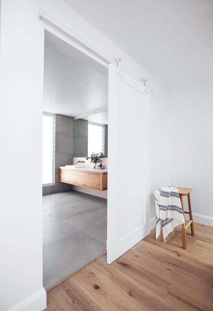 **Sliding doors**<br>
Ideal when working within limited floorspace, or for breaking up an expanse of white walls, an oversized barn door is a chic element that adds interest and a hint of rustic style to a contemporary space. An all-white version from Corinthian Doors complements the sun-filled Scandi feel in this home by [The Block's Kyal and Kara](https://www.homestolove.com.au/kyal-and-kara-build-home-central-coast-20276|target="_blank"), but timber and contrasting colours will also work well.