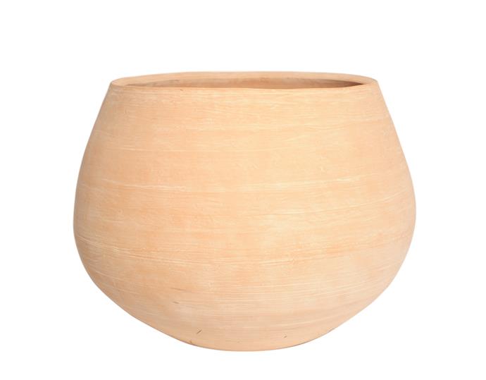 **Hot pot** Hand-thrown in Morocco on a traditional pedal wheel, the GL Terracotta 'Bulb' planter is $850/80cm x 65cm. Go to [Garden Life](https://gardenlife.com.au/|target="_blank").
