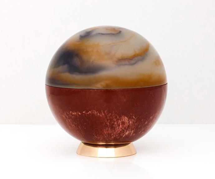 Studio Elke 'Jewel' orb in Dusk (in tray), $245, [Jardan](https://www.jardan.com.au/|target="_blank"|rel="nofollow")