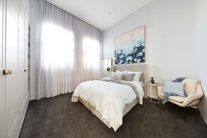 **Guest bedroom 2 -** This guest bedroom was so good that Shaynna Blaze wished they would recreate in the master. The Scandi-inspired design and soft, neutral palette made for a dreamy and inviting space made for rest and relaxation.