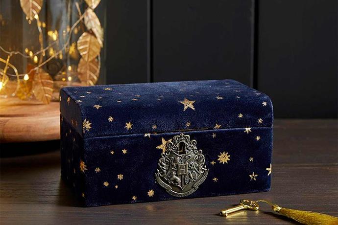 Harry Potter™ Navy Keepsake Box, $59.00, [Pottery Barn Kids](http://www.potterybarnkids.com.au/|target="_blank"|rel="nofollow").  *Images © ™ Warner Bros Entertainment Inc.*