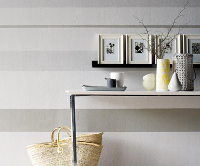 striped feature wall