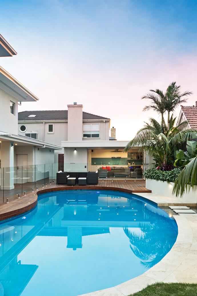 In many Australian states, a pool cabana must be separated from the pool by a safety fence. *Photo courtesy of [Franklin Landscape & Design](http://www.franklinld.com/|target="_blank"|rel="nofollow")*