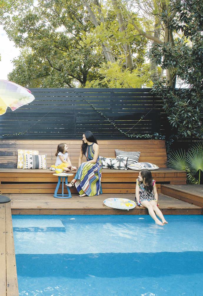 **Pool area** A big garden was important for the family to be able to incorporate the lifestyle elements they love, such as a pool. Cushions, Spotlight, Freedom. [Empire Homewares](https://empirehomewares.com.au/|target="_blank"|rel="nofollow").