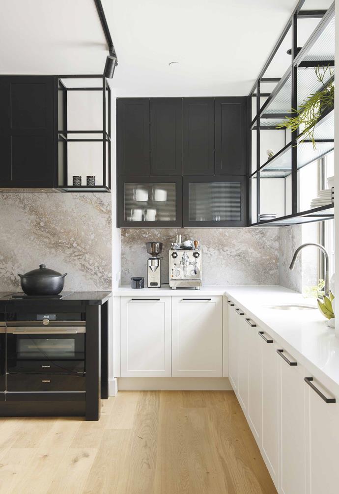 **Open shelving** "One trend we see gaining momentum for kitchen design in 2019 is using contemporary open-frame shelving to create a cafe-style feel. Our new '2020 Alumin' matt black frames with glass shelving are the perfect pairing for other on-trend black elements and also lends the opportunity to style decor – which is a great way to connect your [open-plan living spaces](https://www.homestolove.com.au/20-best-open-plan-living-designs-17877|target="_blank") to one another." —Sue Hasler, design & retail director, [Freedom Kitchens](https://freedomkitchens.com.au/|target="_blank"|rel="nofollow"). *Photography: Marcel Aucar*.