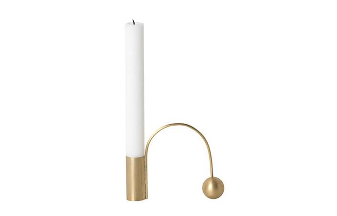 ferm LIVING Balance Candle Holder Brass, $79, [Designstuff](https://www.designstuff.com.au/ferm-living-balance-candle-holder-brass/|target="_blank"|rel="nofollow")