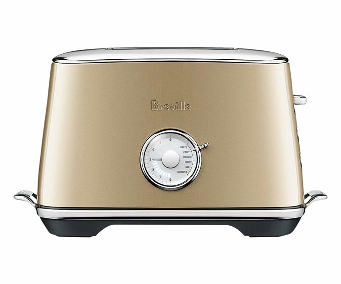 Breville 'The Toast Select' luxe toaster in Bronze, $199, [Appliances Online](https://www.appliancesonline.com.au/|target="_blank"|rel="nofollow").