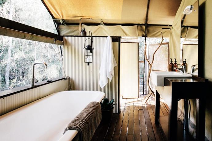 **[Paperbark Camp - Jervis Bay, NSW](https://www.agoda.com/paperbark-camp/hotel/jervis-bay-au.html?|target="_blank"|rel="nofollow")**
<br></br>
With its open-air safari tents boasting the kind of amenities you'd find in a luxury hotel, Paperbark Camp is perfect for nature lover's who don't enjoy roughing it. Featuring wrap around decks, polished timber flooring, king bed with luxury linen and a private open-air ensuite bathroom with free standing bath, this eco-escape takes glamping to a whole new level. Visit Paperbark Camp on [Agoda](https://www.agoda.com/paperbark-camp/hotel/jervis-bay-au.html?|target="_blank"|rel="nofollow").