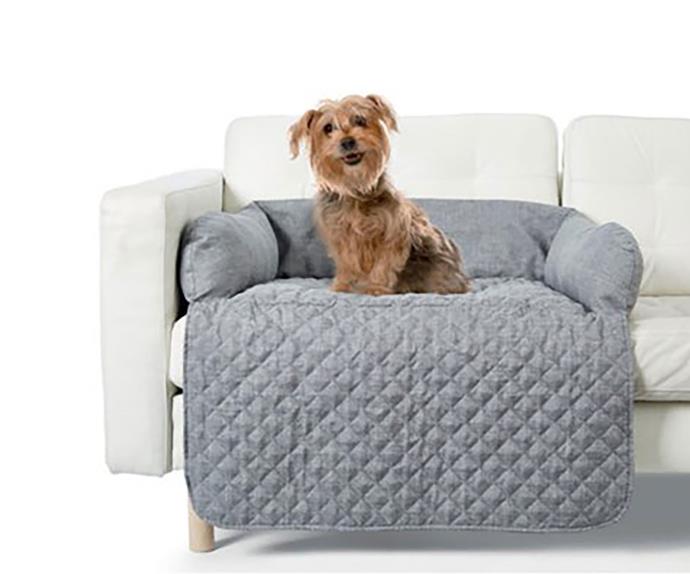 Kmart pet couch topper with dog
