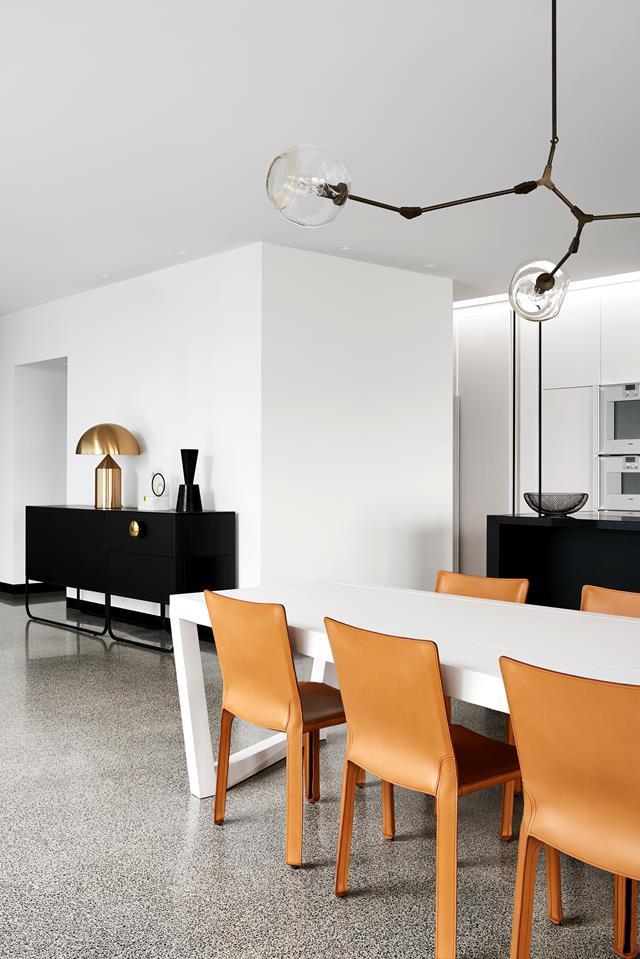 Designer Fiona Lynch says the foundation materials of concrete, solid oak and stone were picked for longevity in this [Williamstown home](https://www.homestolove.com.au/fiona-lynch-williamstown-residence-house-tour-5109|target="_blank"). The poured concrete floors feature darker 'pebbles' which created an unexpected feeling of texture and personality. *Photograph*: Dan Hocking | *Styling*: Marsha Golemac. From *Belle* April 2016.