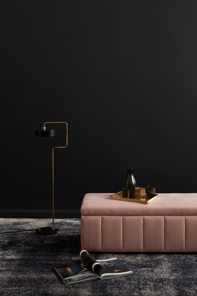 The customisable [Sybilla Ottoman, $599, by Incy Interiors](https://incyinteriors.com.au/bedroom/sybilla-ottoman-customisable/|target="_blank"|rel="nofollow") is practical and elegant.