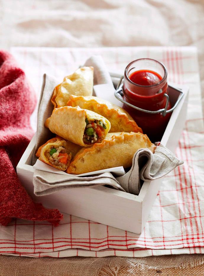 These mini vegie pasties make the ultimate lunchbox filler.